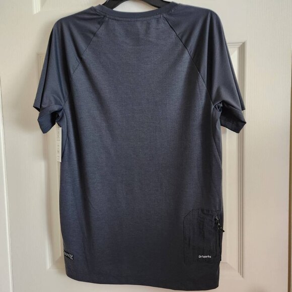 Athletic Works Pocket Tee Size S Grey w/ Zipper Storage Pocket - Picture 6 of 9